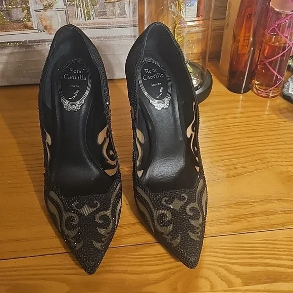 Rene Caovilla Swarovski Crystal Mesh Pumps - Picture 3 of 17